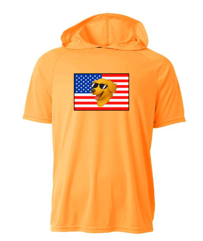 Flag Light Weight Hooded T-Shirt